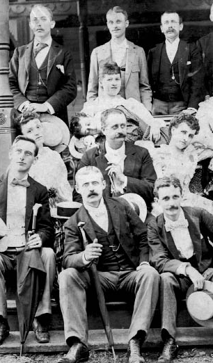 Great Grandmother Whitley on second row, left. Turn of the century..1900..